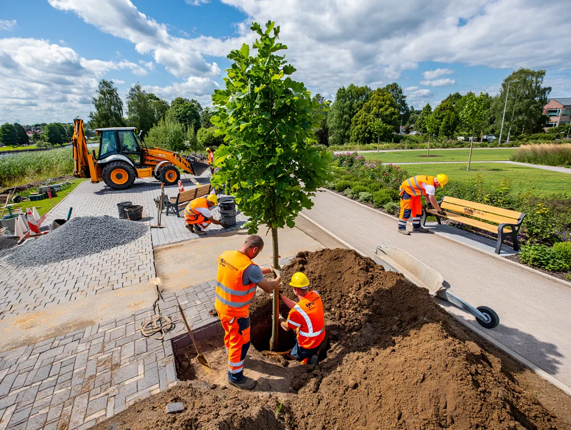 Parkrenovering i Nacka